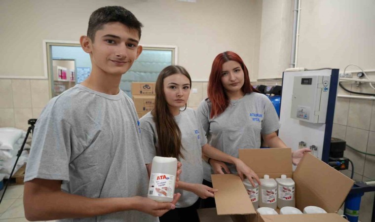 Lisede üretilen temizlik malzemeleri tüm Türkiyeye satılacak