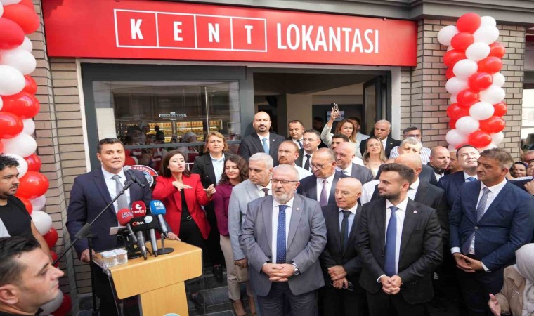 Manisada miting gibi Kent Lokantası açılışı