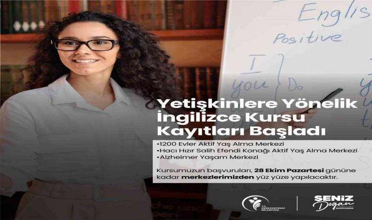 Merkezefendide yetişkinlere yönelik İngilizce kursu kayıtları başladı