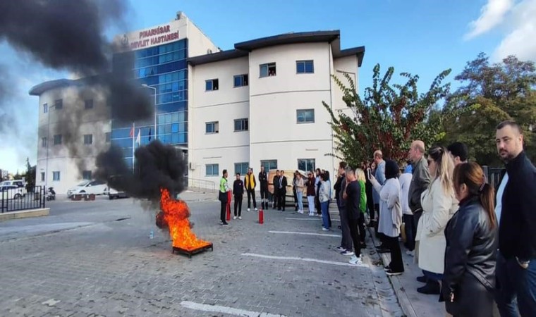 Pınarhisar Devlet Hastanesinde yangın tatbikatı