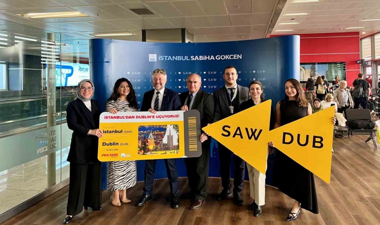 Sabiha Gökçen Havalimanında Dublin uçuşları başladı