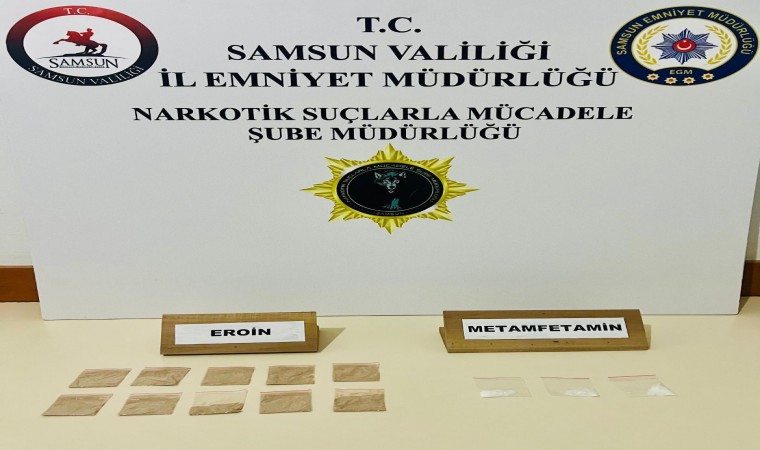 Samsunda genç kadın uyuşturucuyla yakalandı