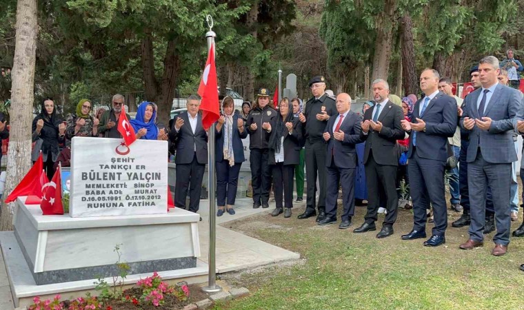 Şehit Bülent Yalçın, kabri başında anıldı