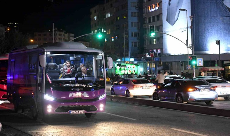 Şişlide “Mekik+ Ücretsiz Gece Ulaşım Servisi” hizmete başladı