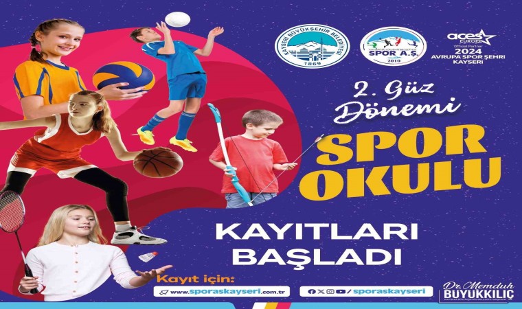 Spor AŞnin 2inci güz dönemi spor okulu kayıtları başladı