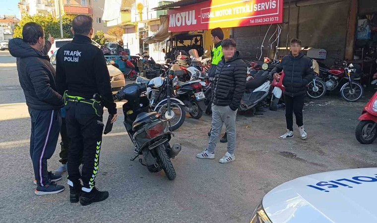 Afacanların düzenekli plakayla motosiklet turu polise takıldı