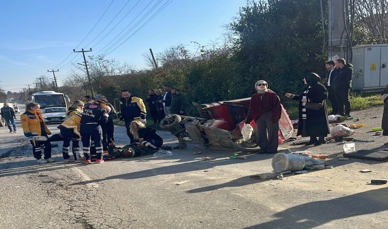 Baba ile oğlu ayıran kazanın ardından olay yerinden kaçan kamyonet sürücüsü tutuklandı