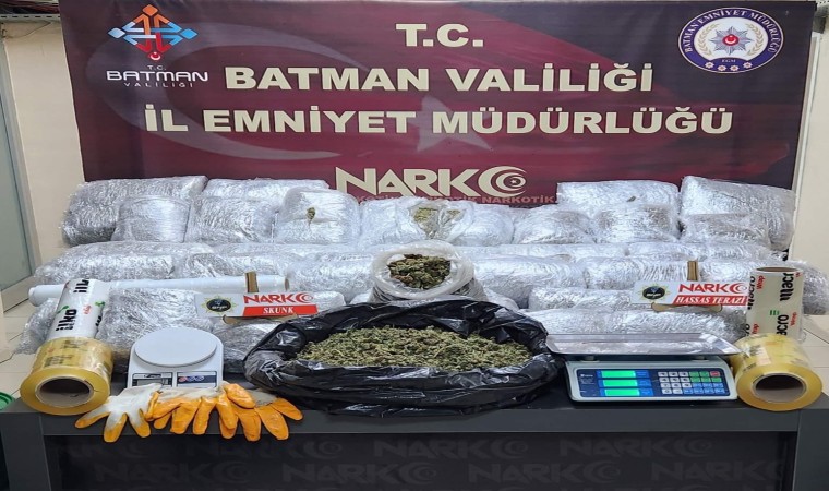 Batmanda 52 kilo 700 gram skunk ele geçirildi