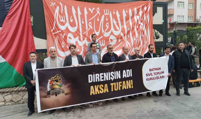 Batmanda sivil toplum kuruluşlarından Aksa Tufanı harekâtına destek