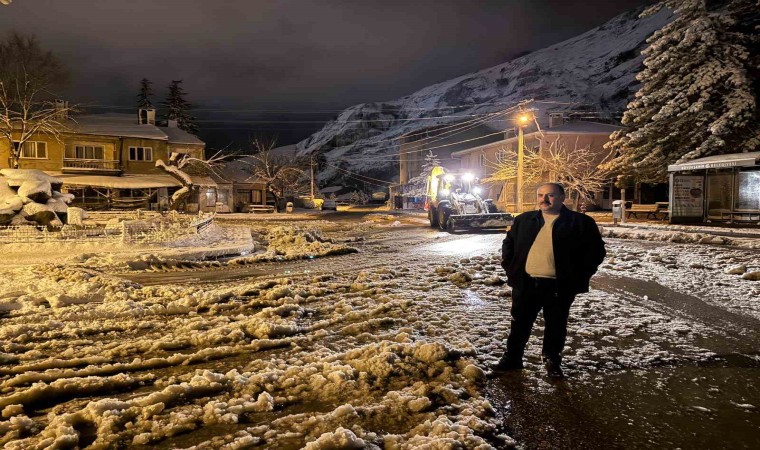 Belediye Başkanı Hamamcıdan kar nöbeti