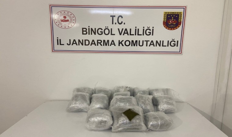 Bingölde 20 kilo esrar ele ele geçirildi