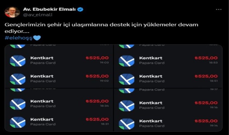 Elmalıdan öğrencilere ulaşım desteği