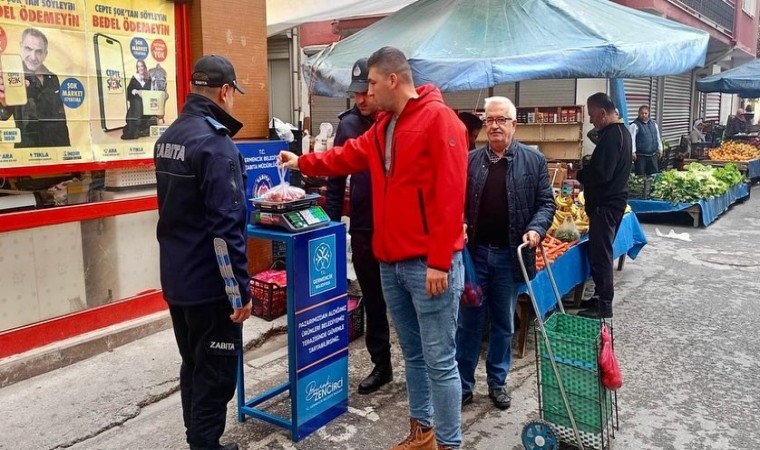 Germencikte pazar yerlerinde tartı uygulaması başladı