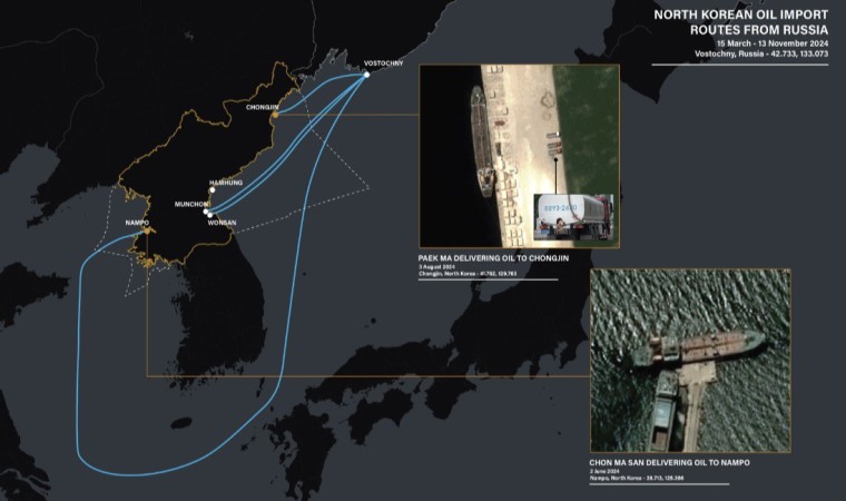 İngiliz araştırma grubu: “Kuzey Kore, Rusyadan 8 ayda 1 milyon varilden fazla petrol ithal etmiş olabilir”