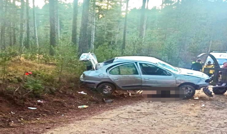 Kastamonuda otomobil takla attı: 1 ölü, 3 yaralı