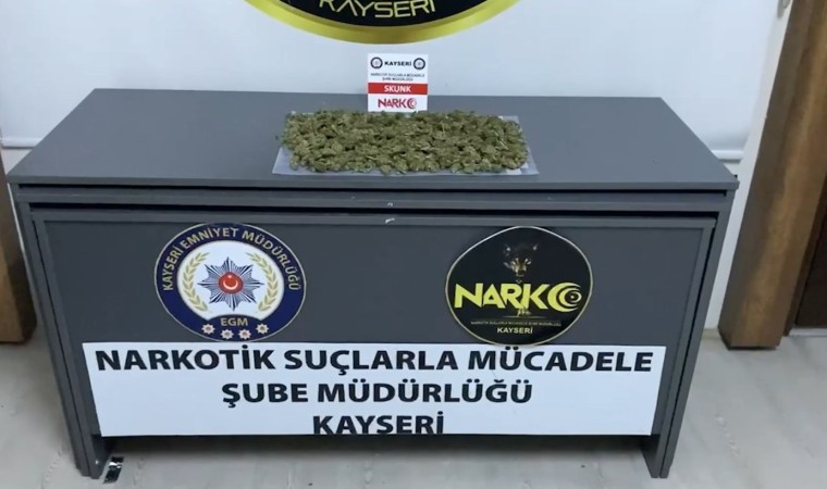 Kayseride 1 kilo uyuşturucu ele geçirildi