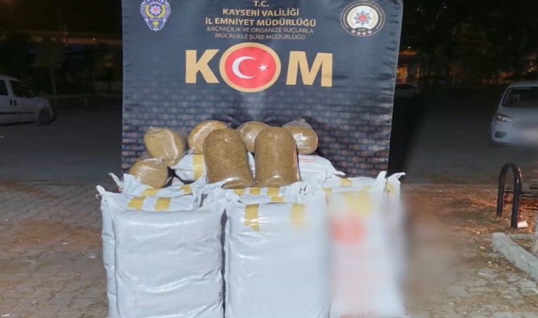 Kayseride 655 kilo kaçak tütün ele geçrildi