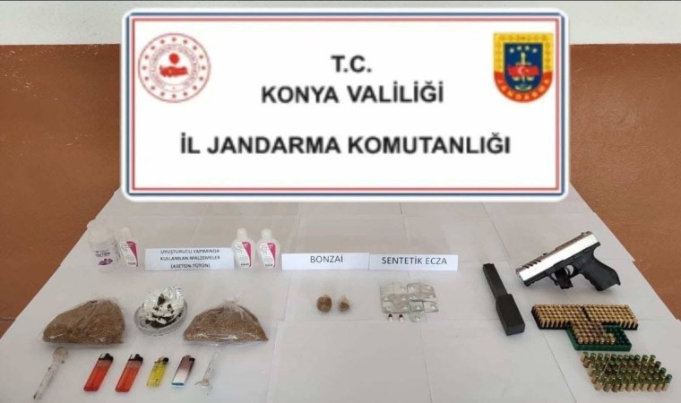 Konyada jandarmadan uyuşturucu operasyonu