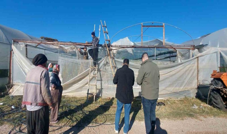 Kozanda şiddetli rüzgar sonrası hasar tespit çalışması