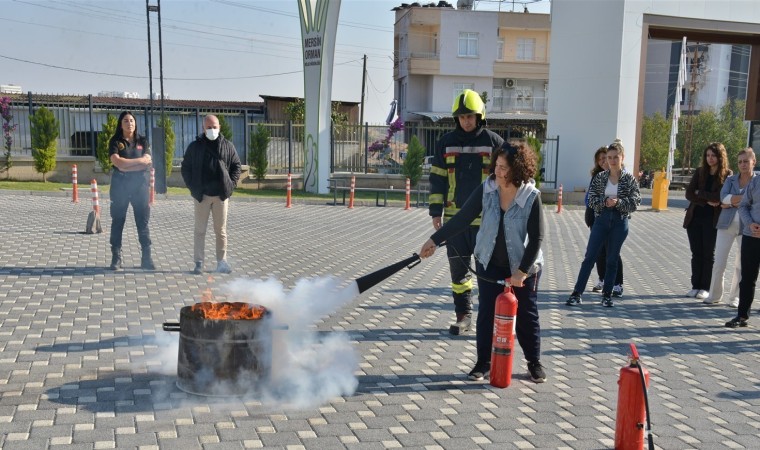 Mersinde meskun mahalde yangına müdahale eğitimi verildi