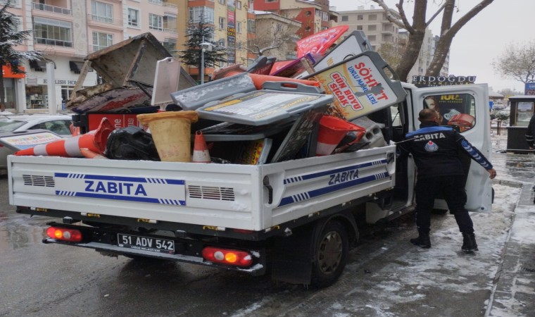 Niğde Belediyesinden kaldırım işgaline geçit yok