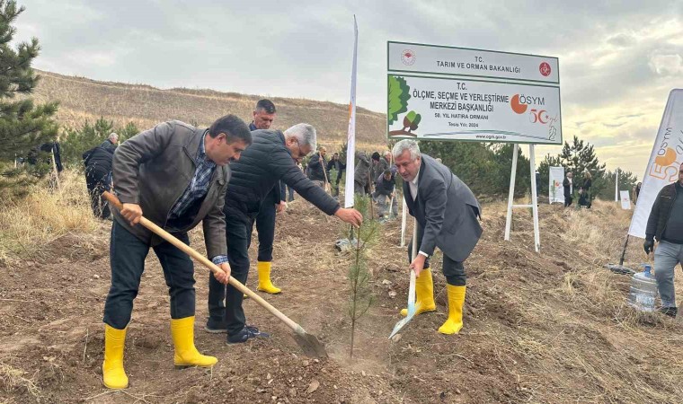 ÖSYMnin 50nci yılında, bin 500 fidan toprakla buluştu