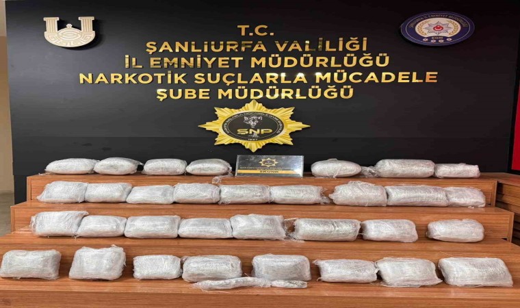 Şanlıurfada 35 kilogram uyuşturucu ele geçirildi