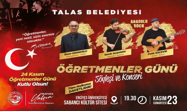 Talasta Öğretmenler Günü için özel program