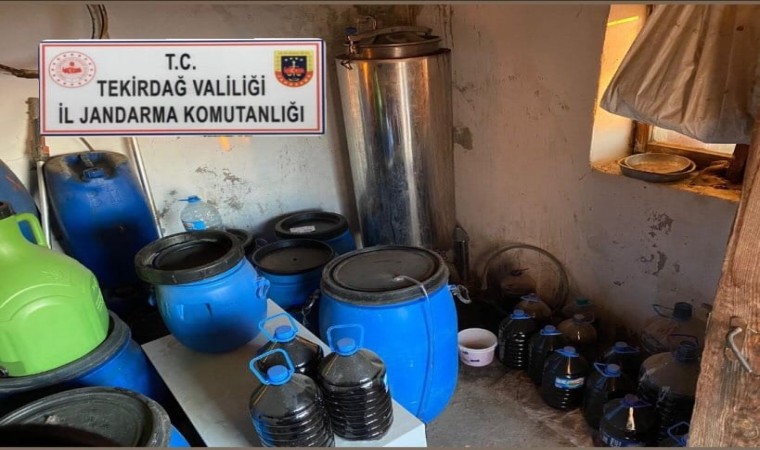 Tekirdağda 1 ton 165 litre sahte içki ele geçirildi