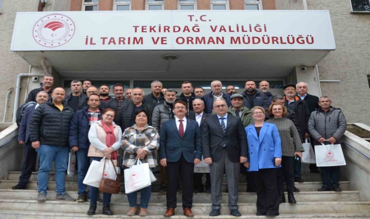 Tekirdağda çiftçilere tarımda suyun etkin kullanımı anlatıldı