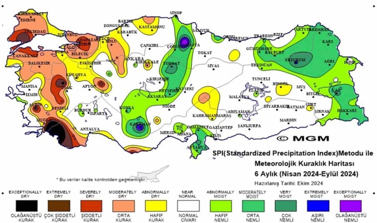 Türkiyenin en kurak ili Muğla