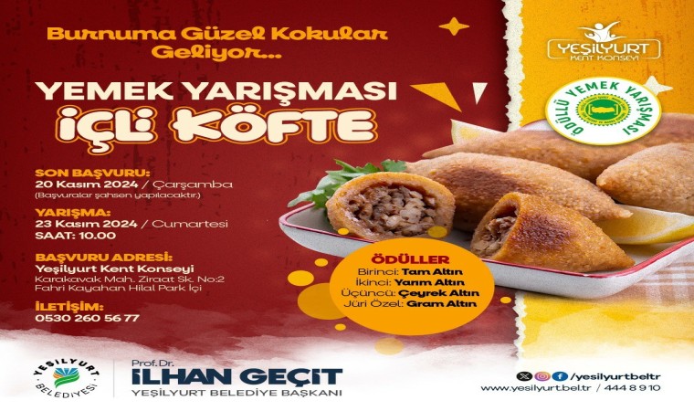 Yeşilyurtta içli köfte yemek yarışması