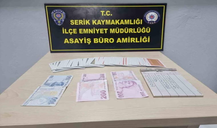 Antalyada kumar ve tombala operasyonu: 8 kişiye adli işlem, 34 kişiye idari ceza