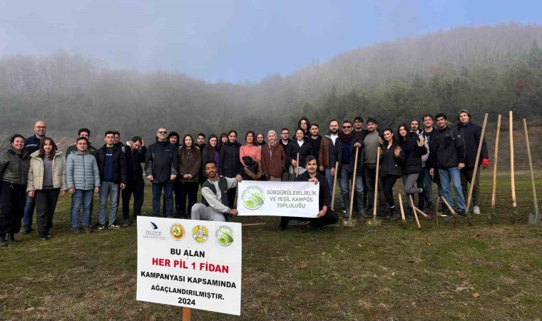 Atık piller fidana dönüştü