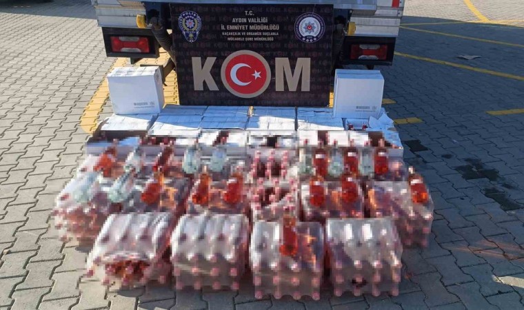 Aydında sahte içki sevkiyatına KOM darbesi: 444 litre sahte alkollü içki ele geçirildi