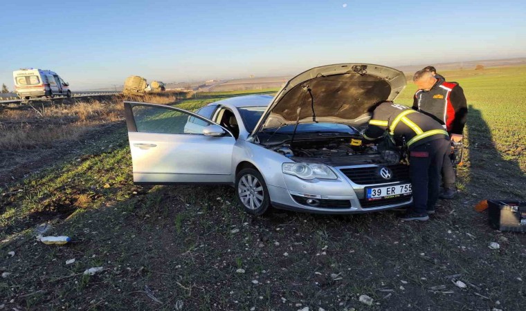 Babaeskide tırla çarpışıp tarlaya savrulan otomobilin sürücüsü öldü