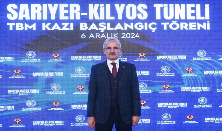 Bakan Uraloğlu: “Sarıyer-Kilyos Tüneli, karayollarında tünel açma makinesi TBMin ilk kez kullanıldığı projedir”