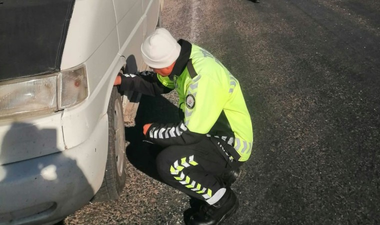 Bozkırda kış lastiği denetimleri sürüyor