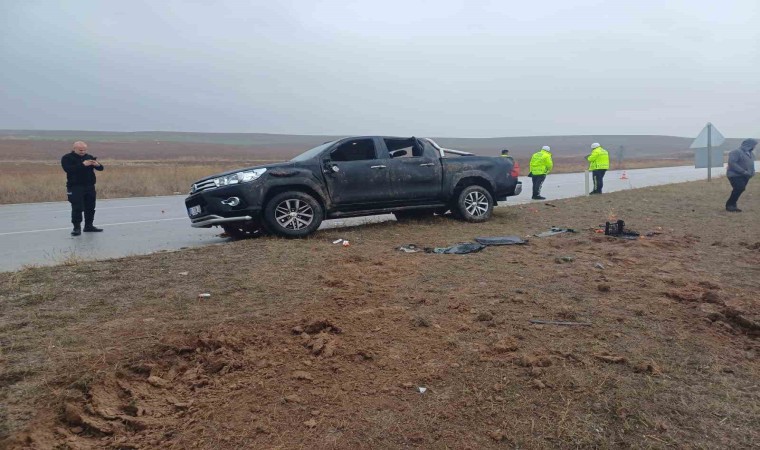 Çorumda pikap takla attı: 5 yaralı