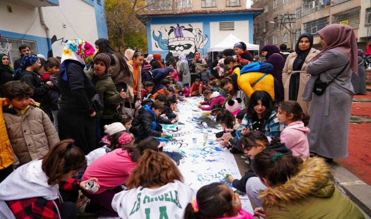 Diyarbakırda çocuklar ‘Sanat ve Spor Şenliğinde eğlendi