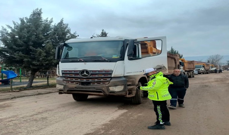 Gölbaşında ağır tonajlı araçlara denetim