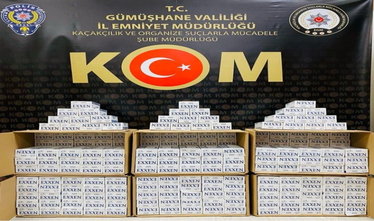 Gümüşhanede 60 bin kaçak makaron ele geçirildi