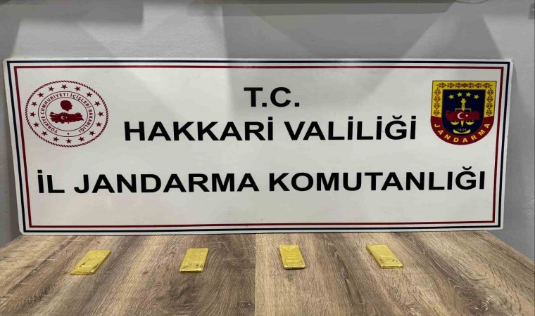 Hakkaride 4 kilo külçe altın ele geçirildi