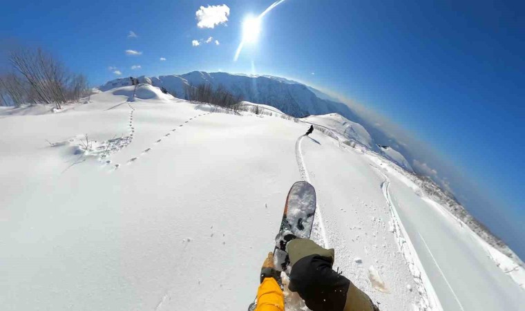 Handüzü Yaylasına snowboardçu ilgisi