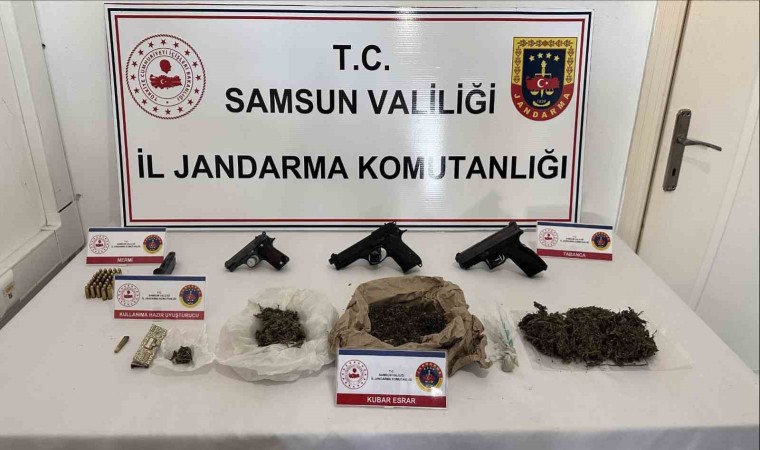 Jandarma ekiplerinden uyuşturucu ve silah operasyonu