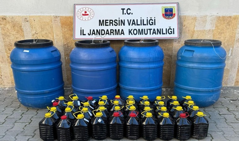 Mersinde sahte içki imalathanesine operasyon: 2 ton 115 litre içki ele geçirildi