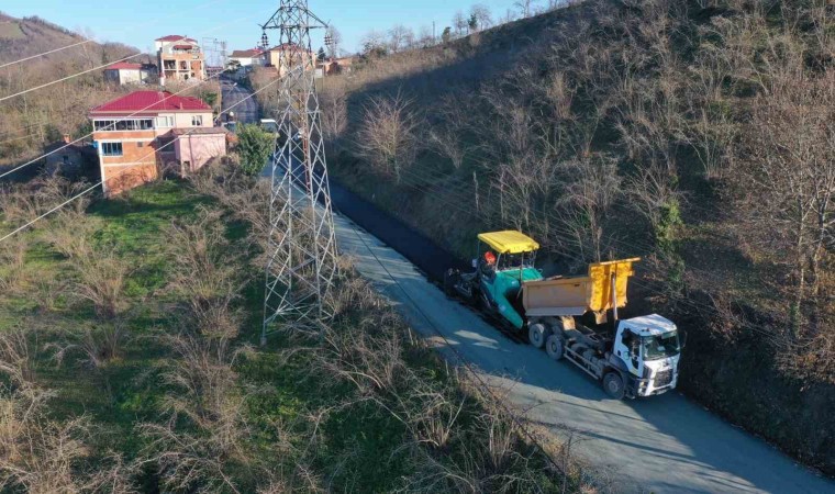 Orduda sıcak asfalt çalışmaları devam ediyor