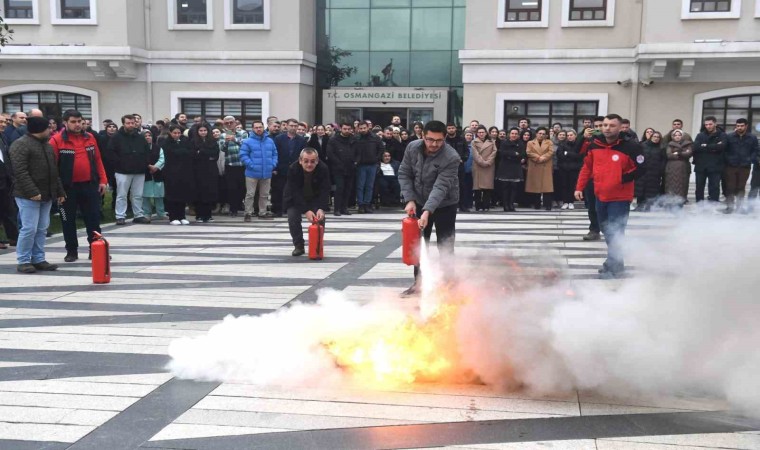 Osmangazide başarılı deprem ve yangın tatbikatı