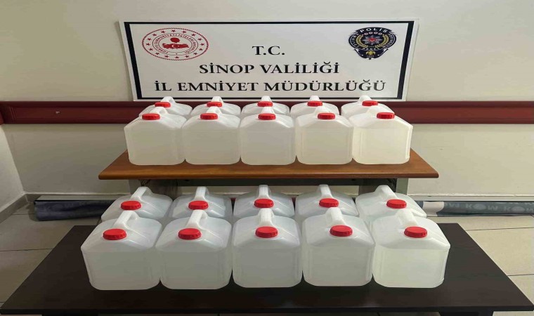 Sinopta Çengel Operasyonu: 100 litre etil alkol ele geçirildi