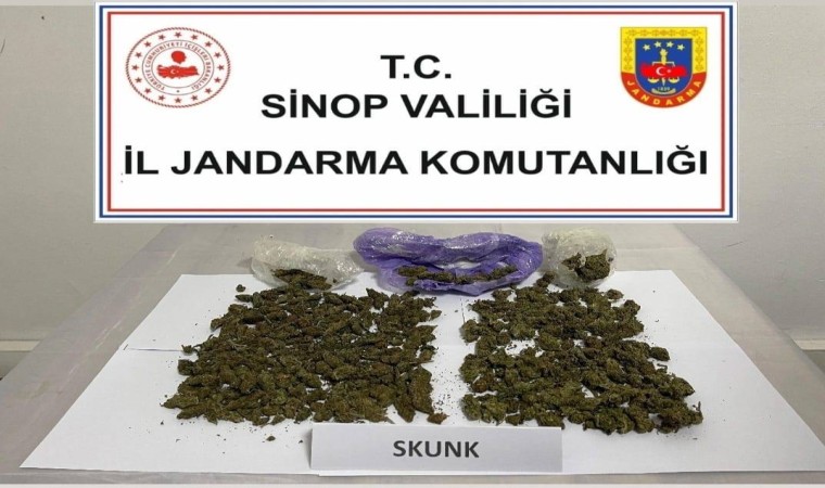 Sinopta yolcu otobüsünden uyuşturucu çıktı